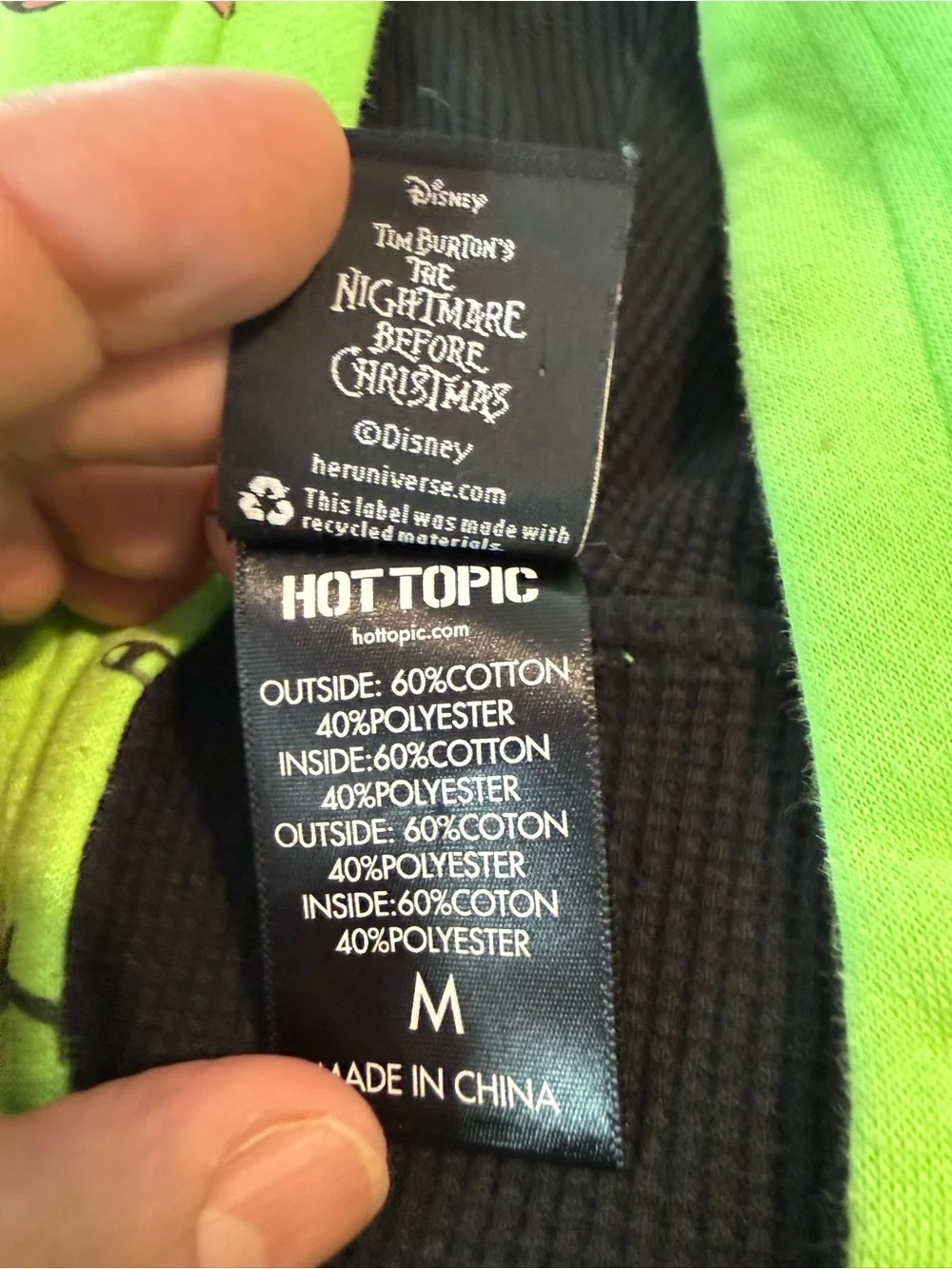 Disney Nightmare Before Christmas Oogie Boogie Reversible Hoodie (Adults Medium)